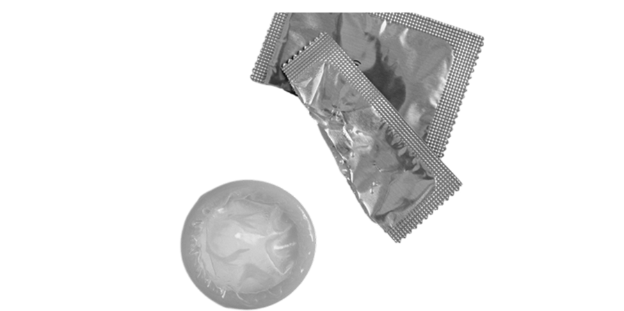 Male Condoms Black and White