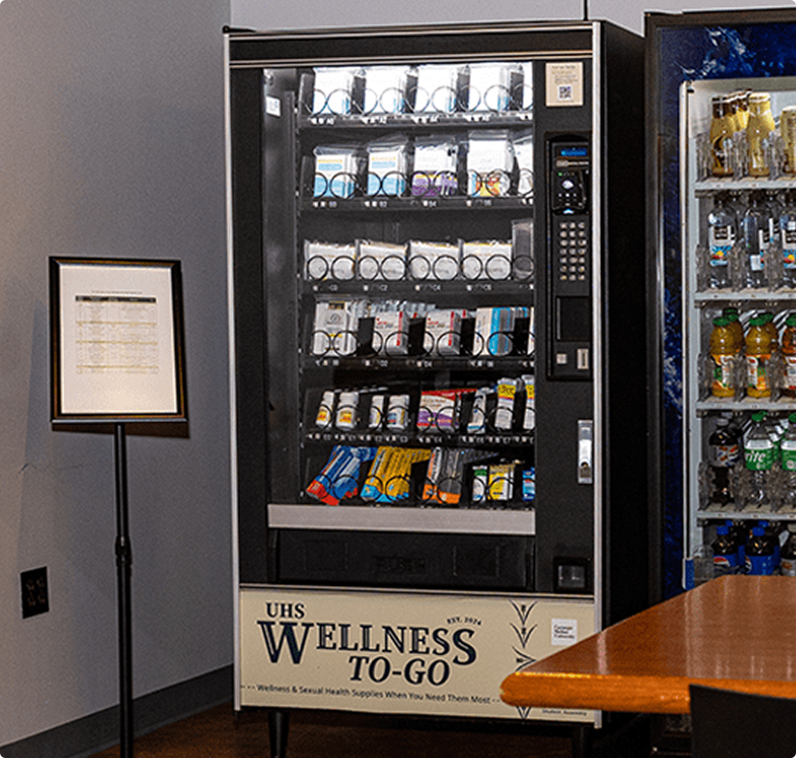 Wellness-To-Go vending machine in UC